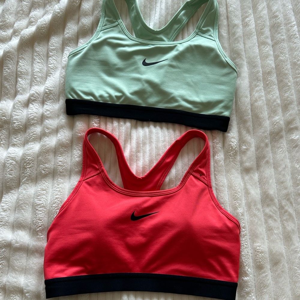 Nike Women's Sports Bra Set - Mint Green and Coral